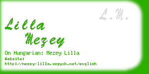 lilla mezey business card